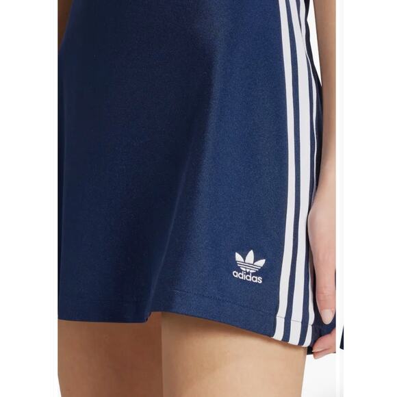 NEW ADIDAS ORIGINALS Adicolor 3-Stripe Mini Skirt Size XL Night Indigo Blue - Picture 6 of 7